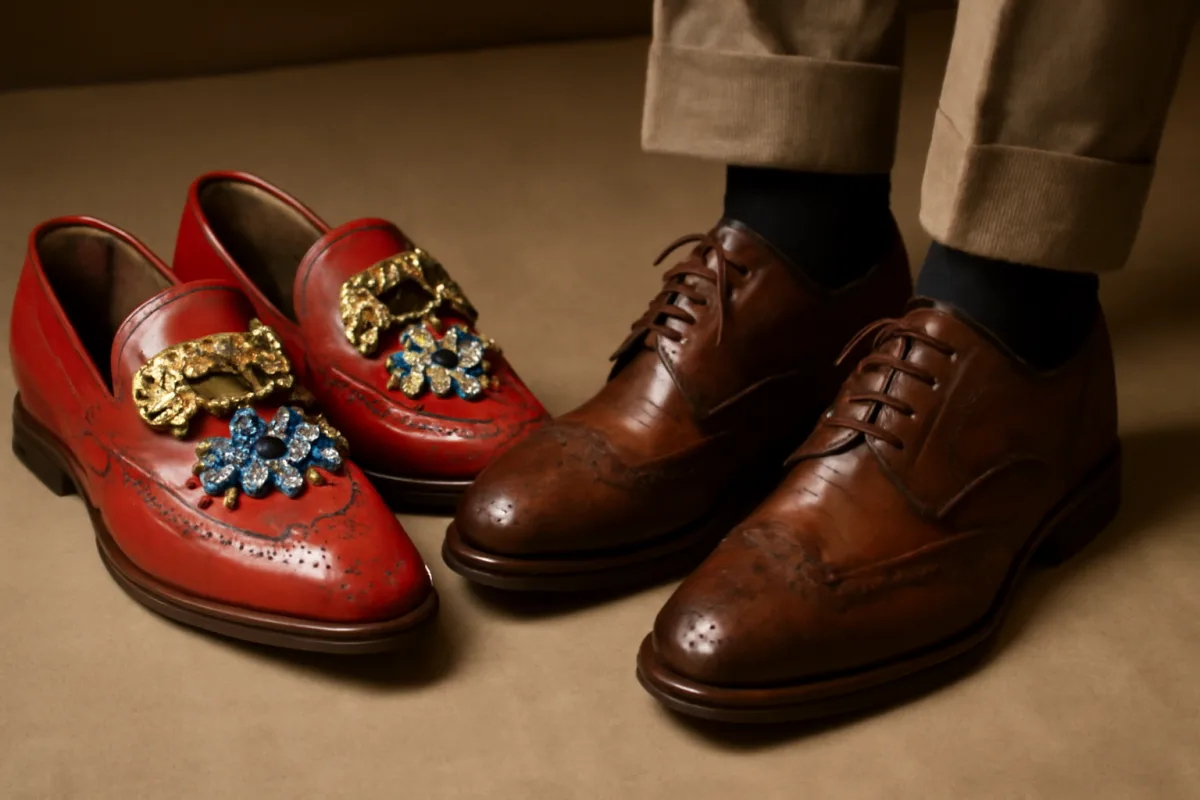 Scarpe artigianali con inserti decorativi: come evitare lo stile eccessivo