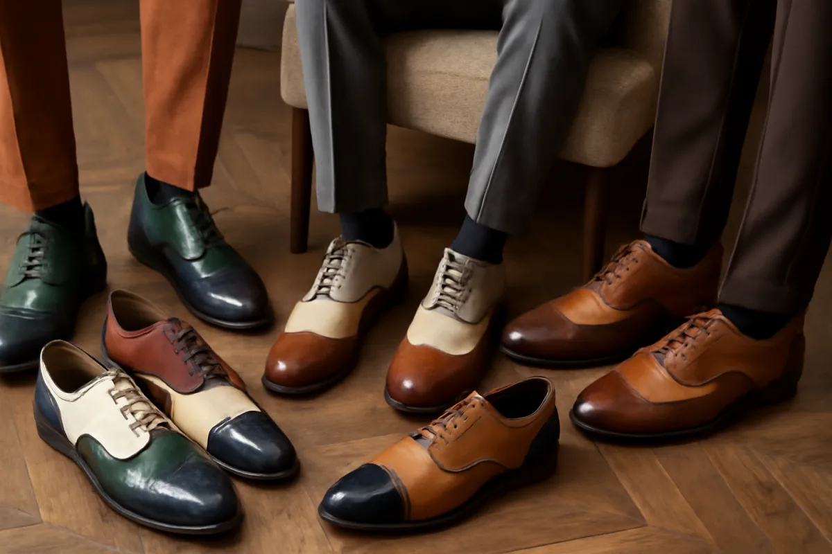 Scarpe artigianali bicolor: quali sono gli abbinamenti preferiti dai designer?