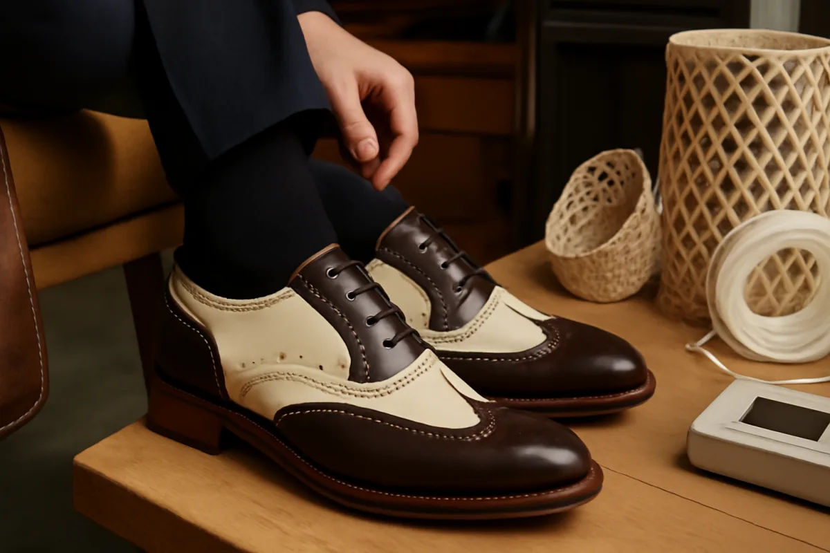 Scarpe artigianali uomo bicolore: la moda retrò incontra l’innovazione?