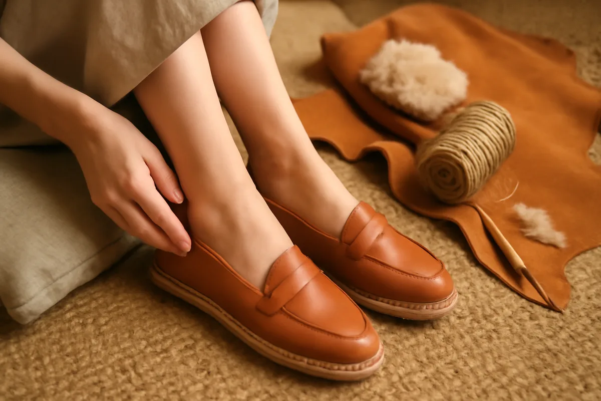 Scarpe artigianali donna: materiali naturali che migliorano il comfort